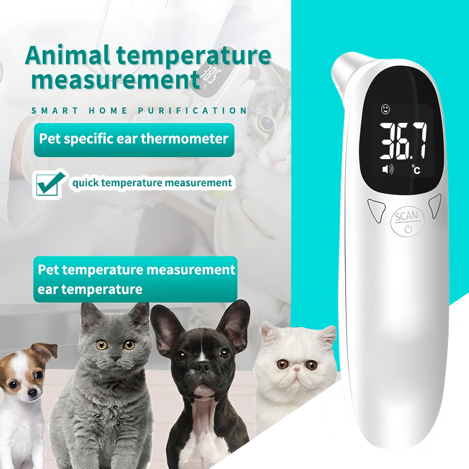 Pet Supplies Vending Machine - Termometer Telinga Hewan Peliharaan Digital Tanpa