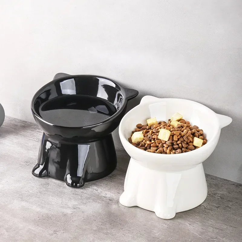 Pet Supplies Amazon - Mangkuk kucing hitam Amazon keramik mangkuk
