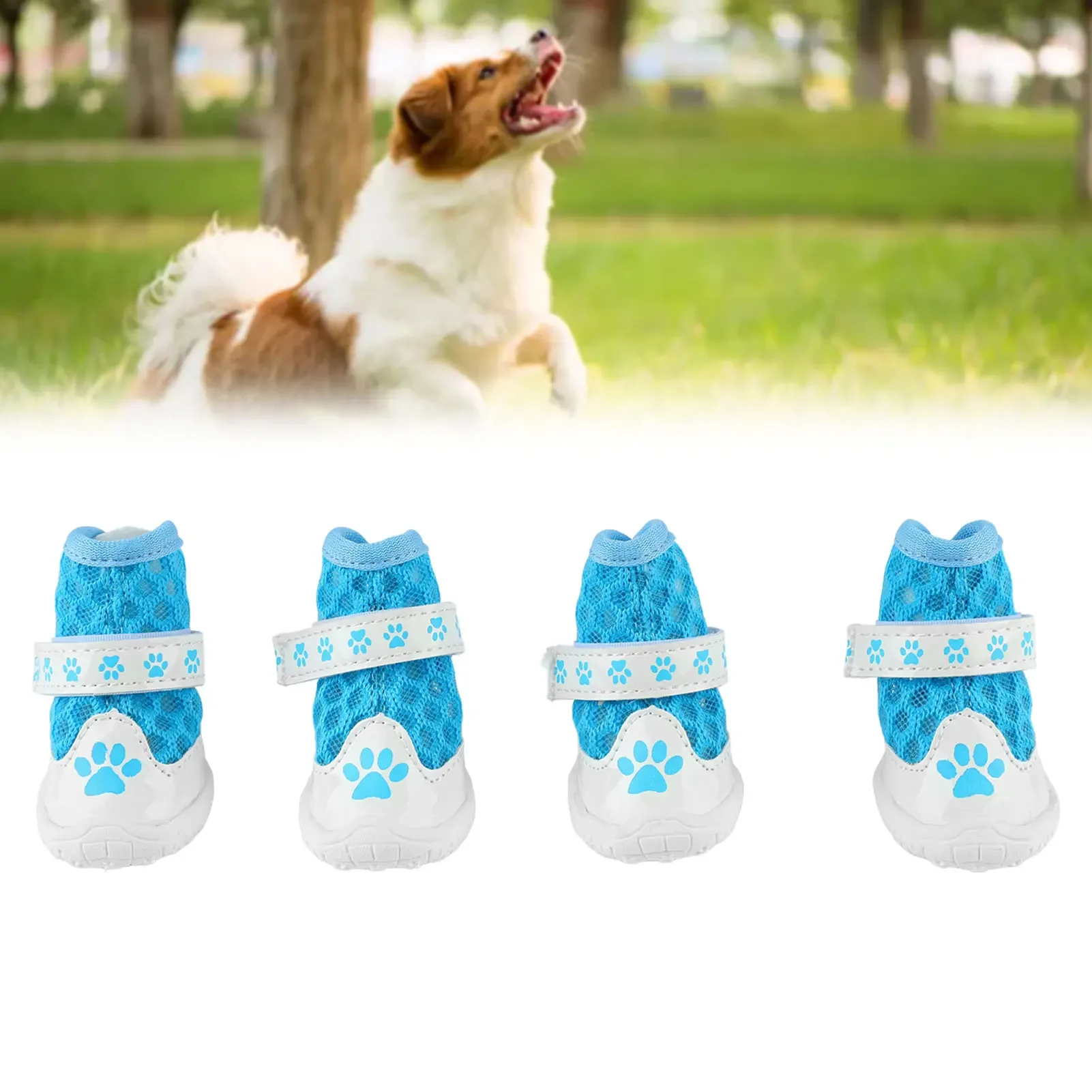 Dog Booties Paw Protector - 4 buah sepatu bot anjing musim