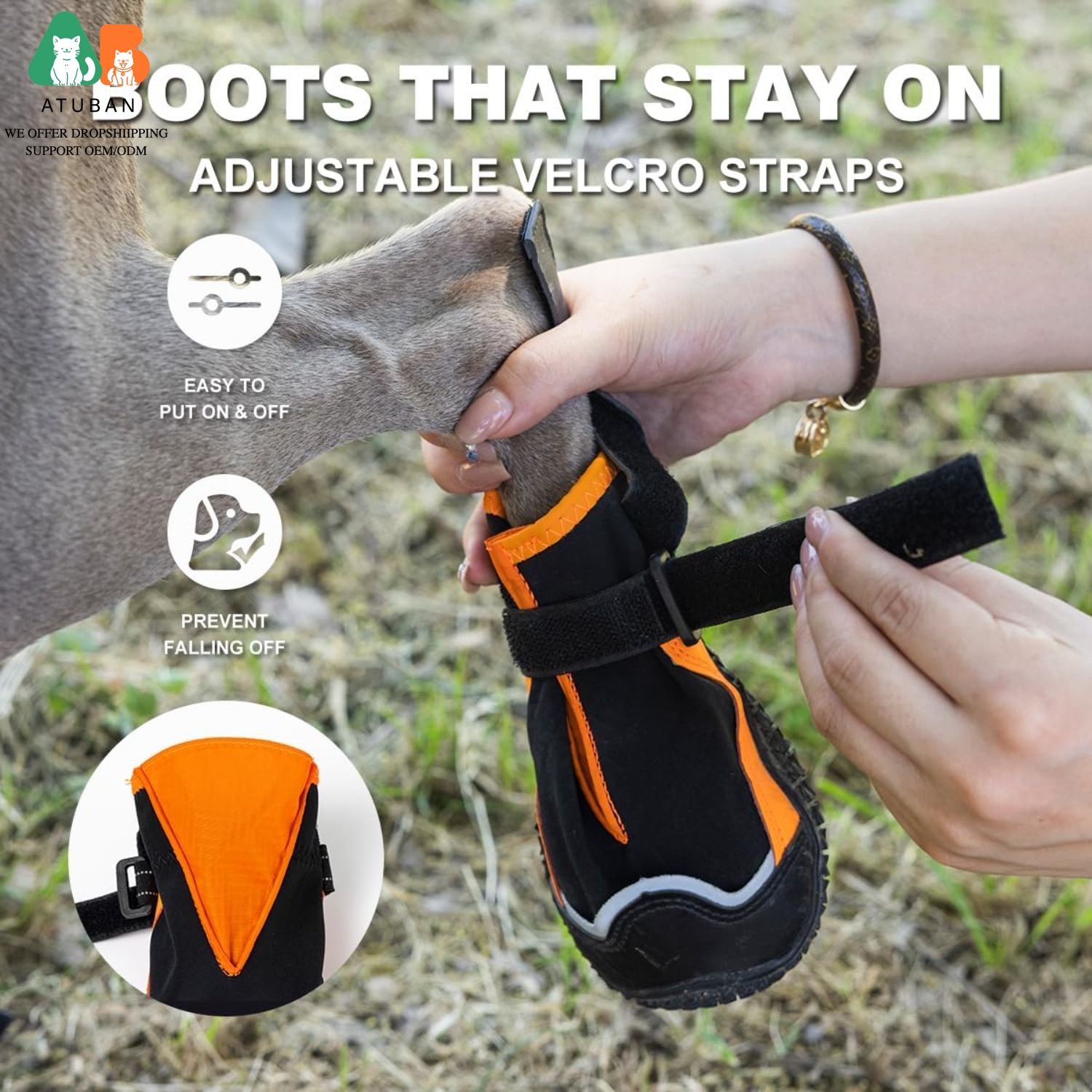 Sepatu Anjing ATUBAN, Sepatu B - Dog Booties Paw Protector ulasan dan harga
