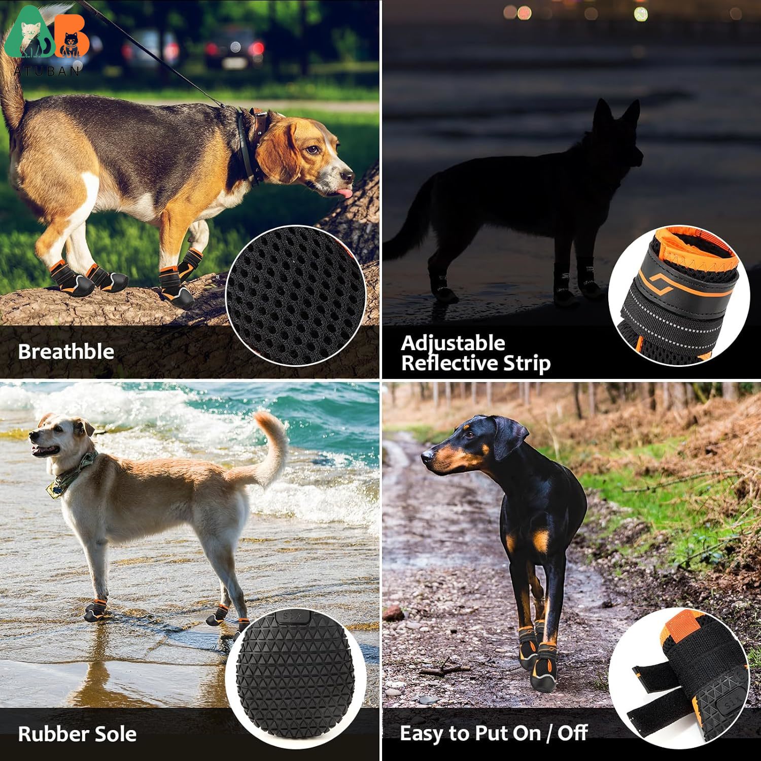 ATUBAN untuk anjing antiselip  - Dog Booties Paw Protector ulasan dan harga