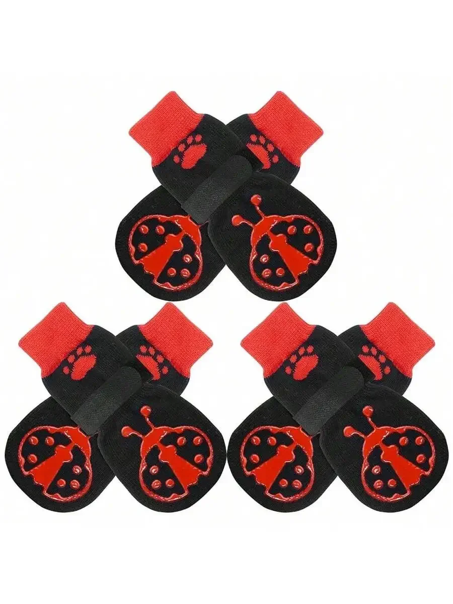 6 Buah Kaus Kaki Anjing Anti S - Dog Booties Paw Protector ulasan dan harga