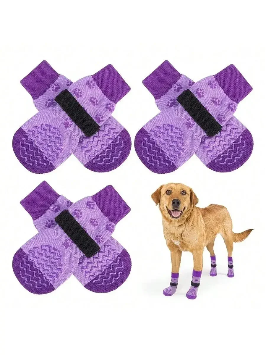 6 Buah Kaus Kaki Anjing Anti S - Dog Booties Paw Protector ulasan dan harga