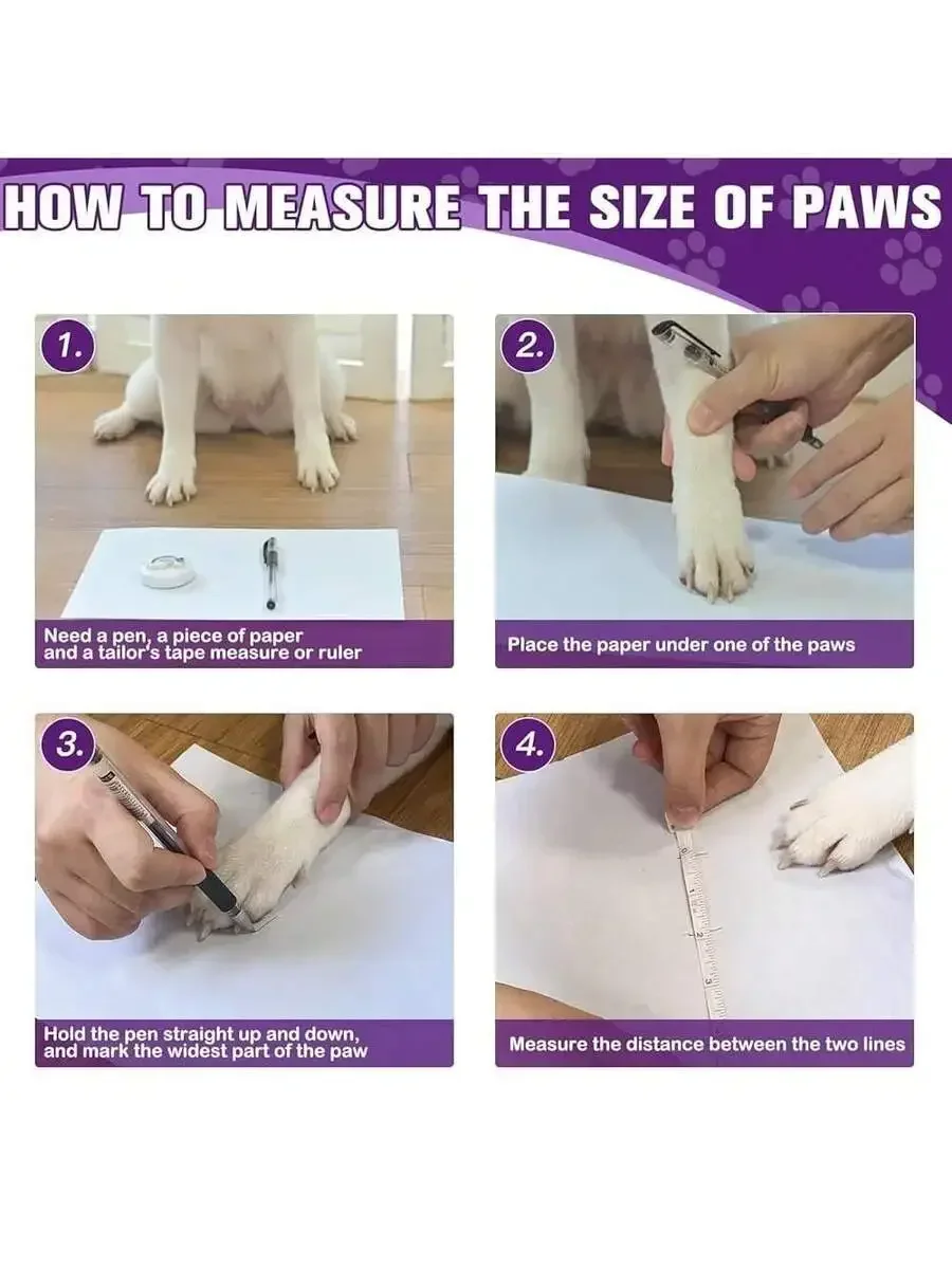 6 Buah Kaus Kaki Anjing Anti S - Dog Booties Paw Protector ulasan dan harga
