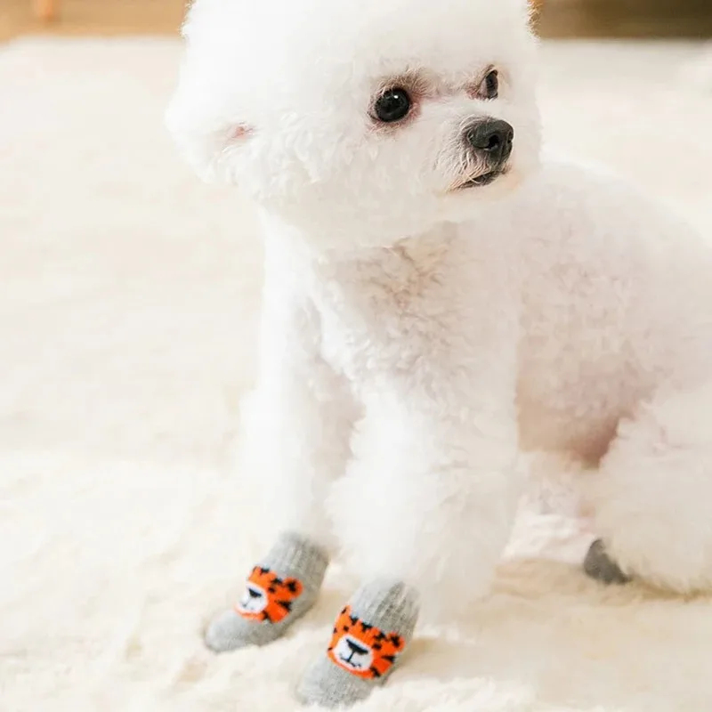 4Pcs Kaus Kaki Anjing Musim Di - Dog Booties Paw Protector ulasan dan harga